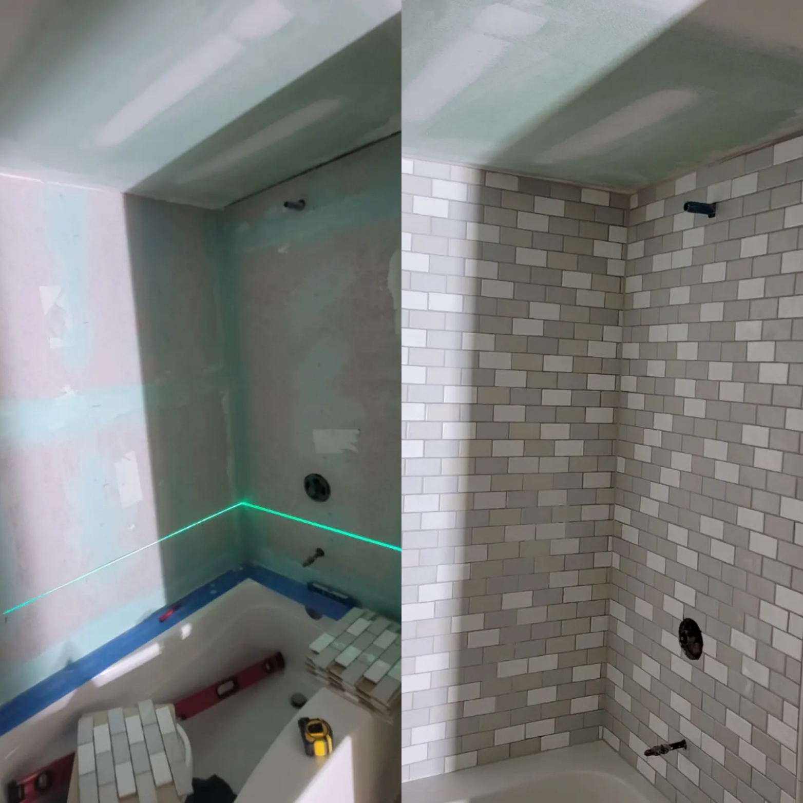 Bathroom renovation in progress